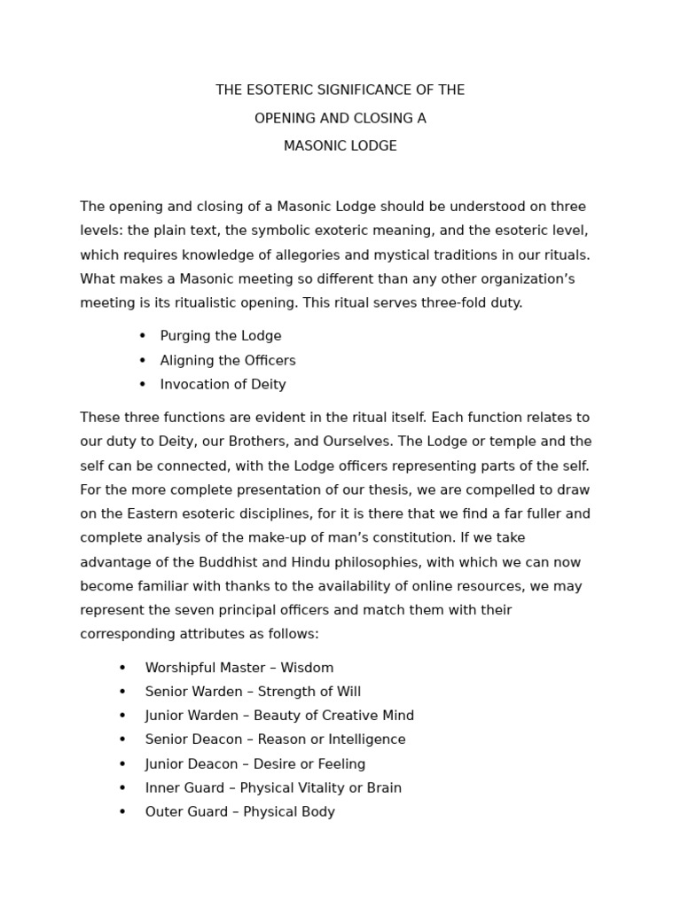 THE ESOTERIC SIGNIFICANCE OF THE OPENING CEREMONY | PDF | Mind ...