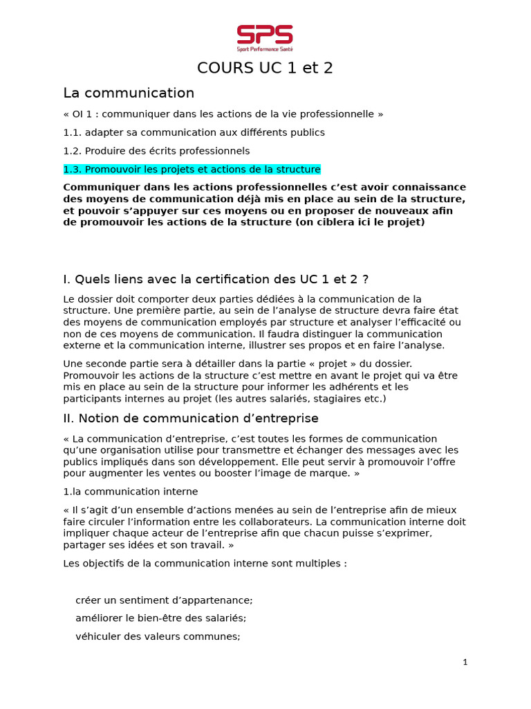 Stratégies de Communication en Entreprise | PDF | la communication ...