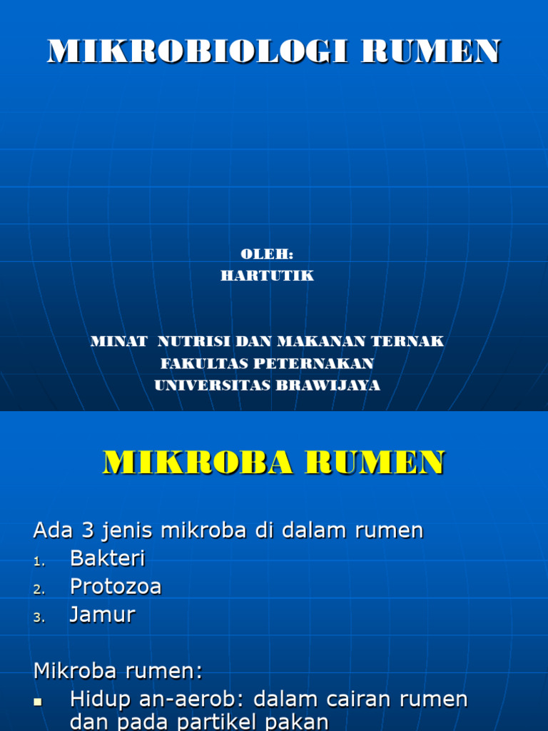 Mikroba Rumen: Jenis dan Fungsi | PDF