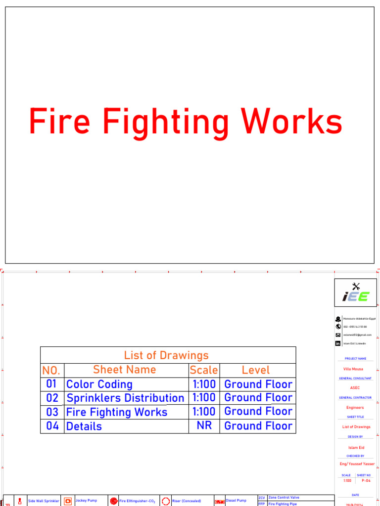 Fire Fighting Works for Villa Mousa | PDF | Fire Sprinkler System ...