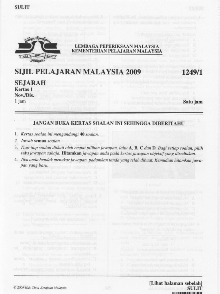 Koleksi Soalan Spm Sebenar Dan Skema Jawapan 2015 Wallpaper