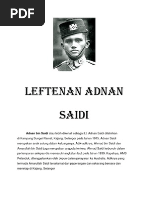 Leftenan Adnan Saidi Pdf