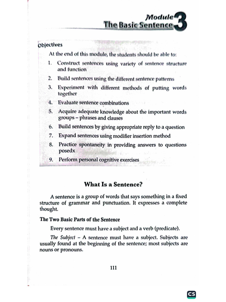 Sentence | PDF
