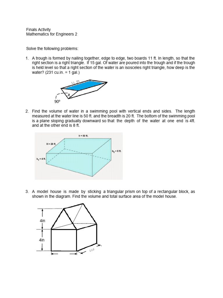 Math Problems for Engineers 2 | PDF
