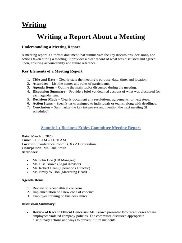 Meeting Report Writing Guide | PDF | Computer Security | Security
