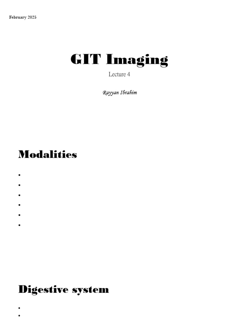 GIT Imaging 1 - 2 - 250519 - 220247 | PDF | Gastrointestinal Tract ...
