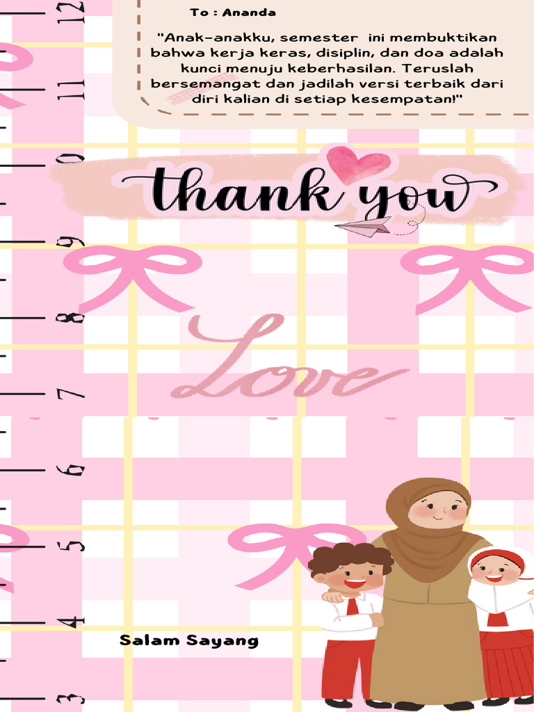Kartu Ucapan Reward untuk Anak SD | PDF