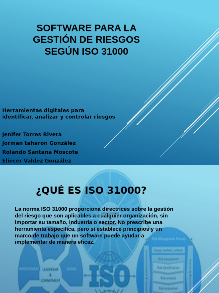Software ISO 31000 Presentacion | PDF | Software | Gestión de riesgos