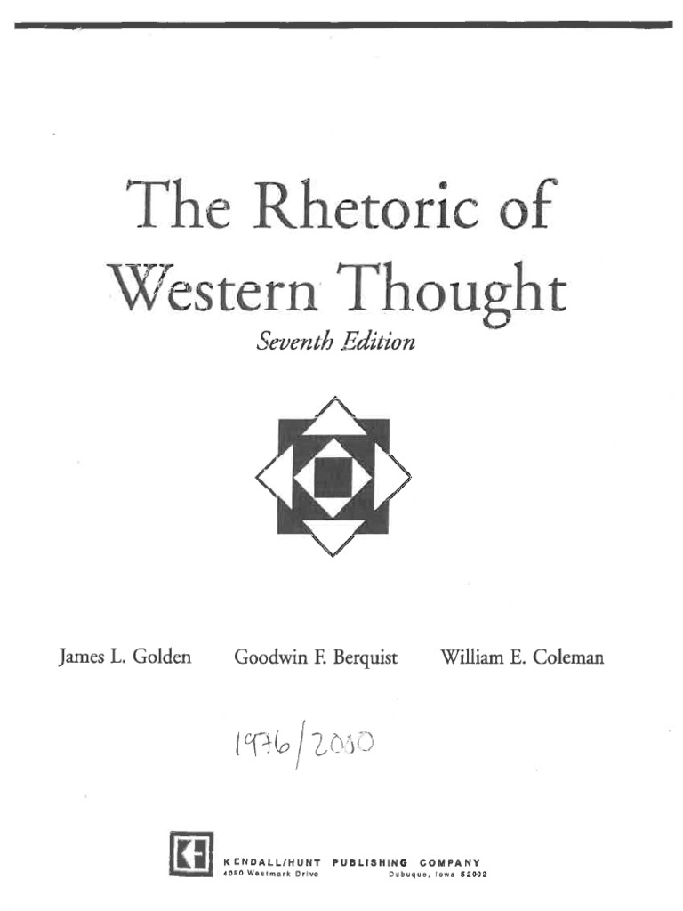 The Rhetoric of Western Thought | PDF