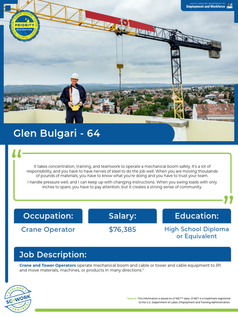 Crane Operators - Explore SC@Work - Flyer | PDF | Crane (Machine ...