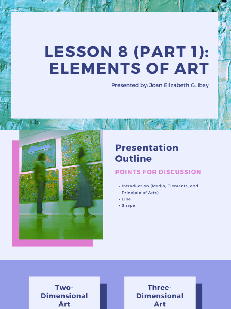Lesson 8 - Elements of Art | PDF | Color | Shape