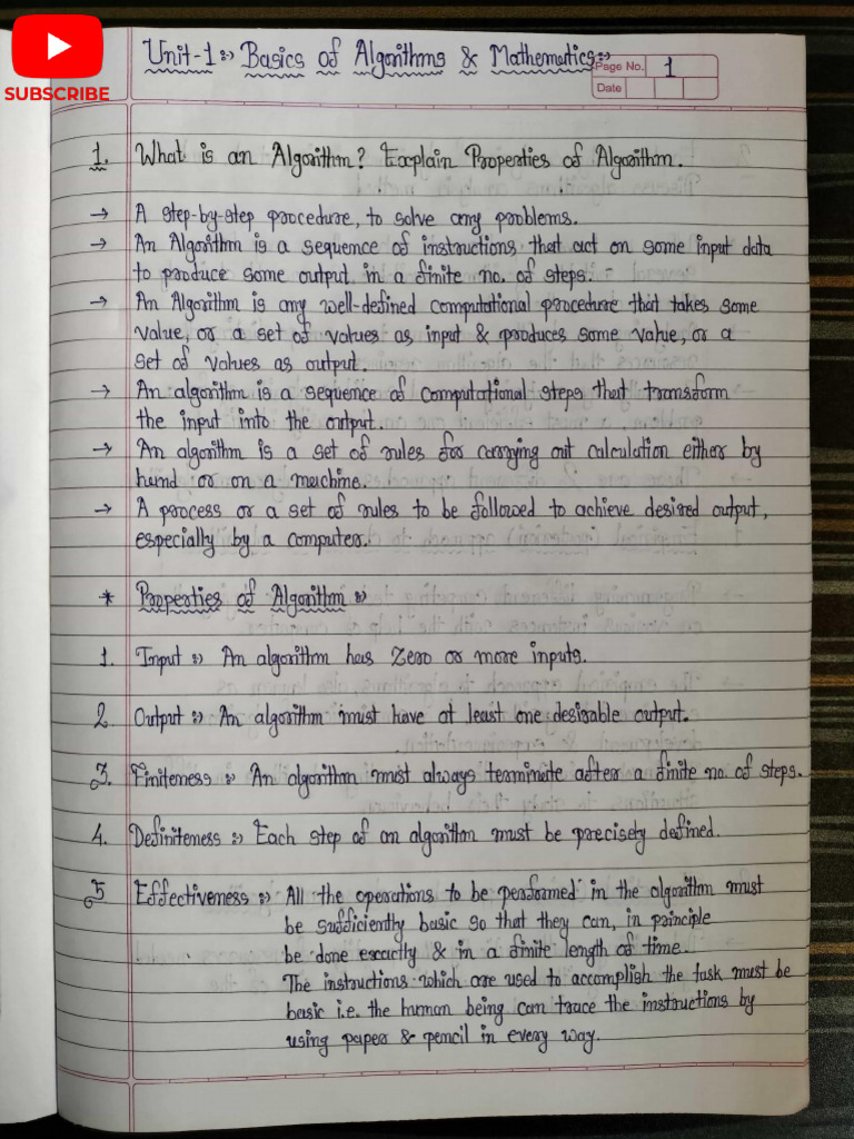 Ch.-1 - Basics of Algorithms & Mathematics | PDF