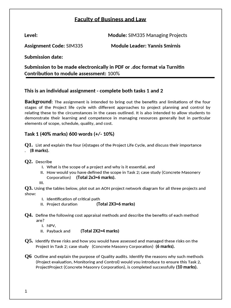 Project Management Assignment Overview | PDF | Theory | Project Management