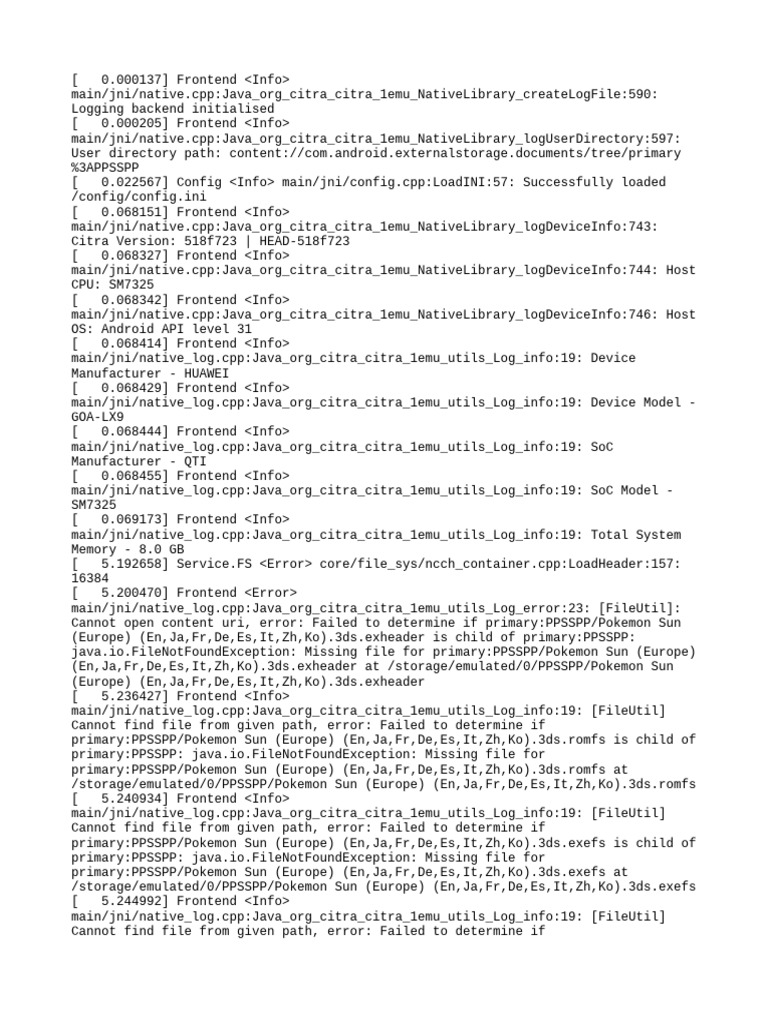 Citra Emulator Log Analysis on Android | PDF | Computer Architecture ...