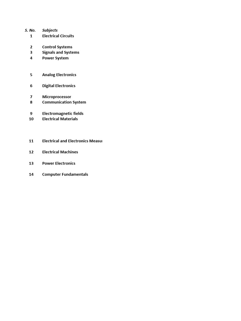 ESE 2025 Electrical Engineering Syllabus | PDF