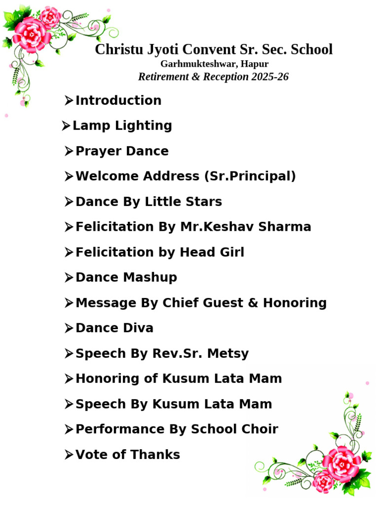 Programme List Design | PDF