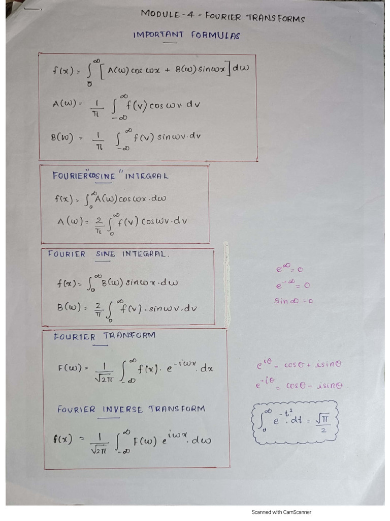 Maths Mod - 4 Important Equations | PDF
