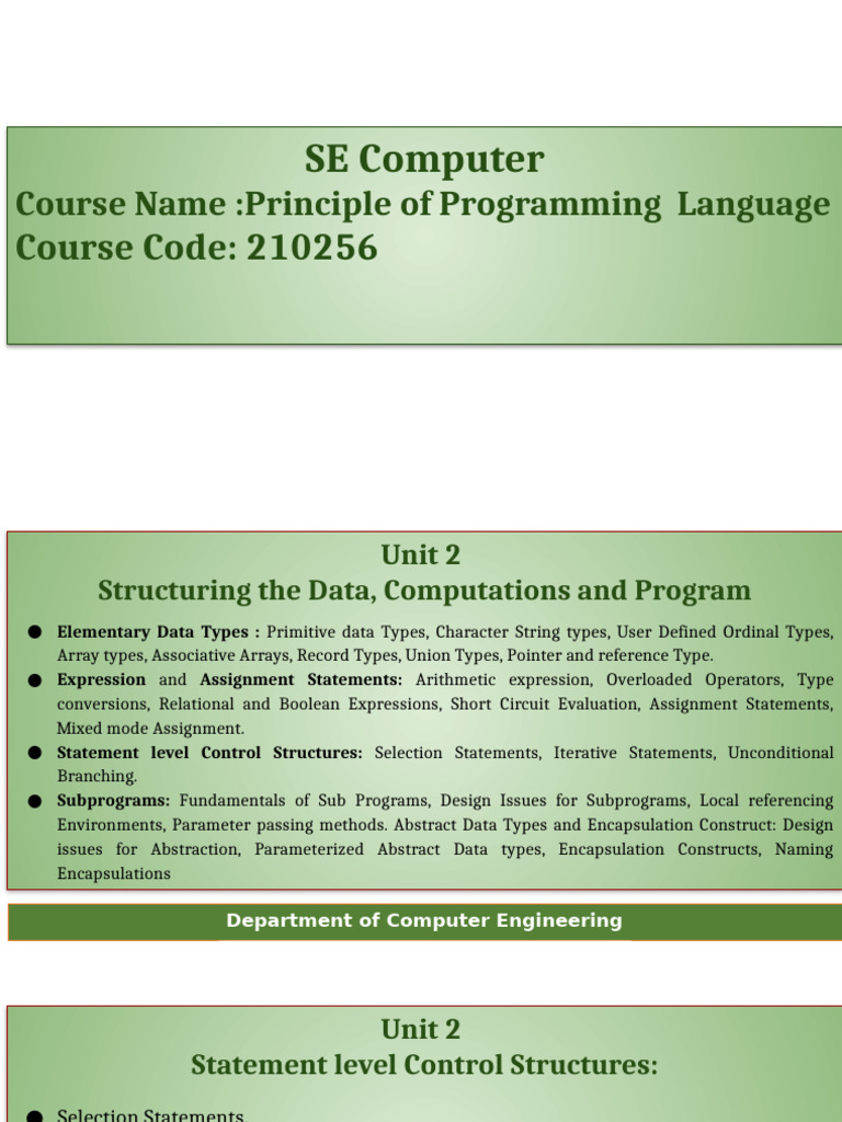 Control Structures in Programming | PDF | Control Flow | Data Type