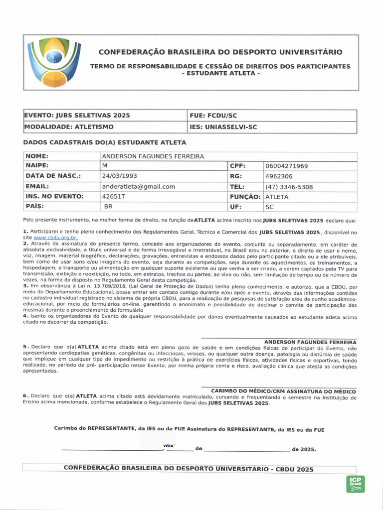 Validação de Documento Assinado Eletronicamente | PDF