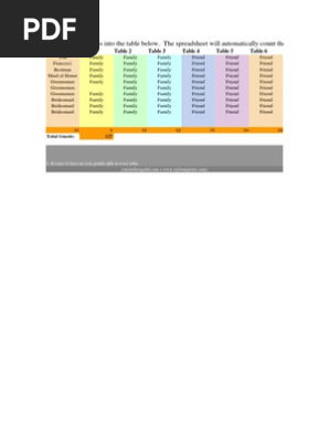 Copy of Wedding: Seating Chart