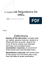 Prudential Regulations For SMEs