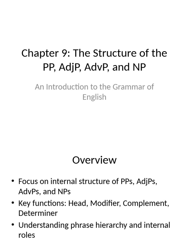 Phrase Structure in English Grammar | PDF