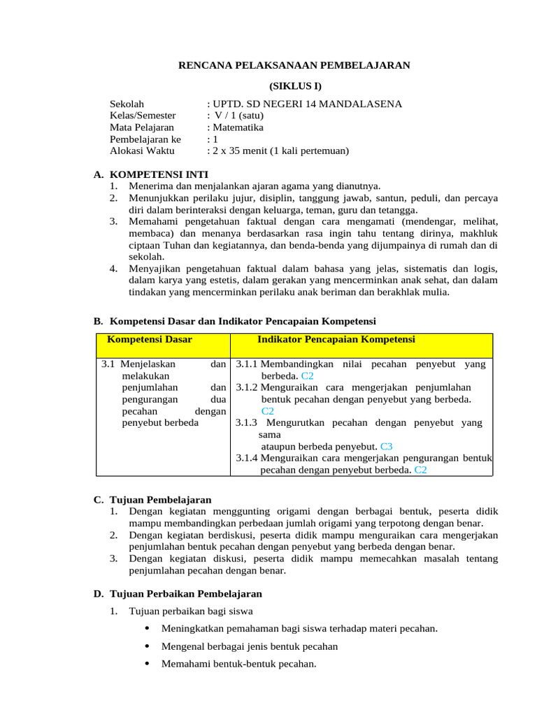 RPP 1 PKP | PDF