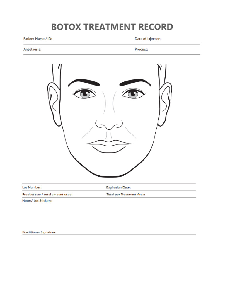 Botox Treatment Record Form | PDF