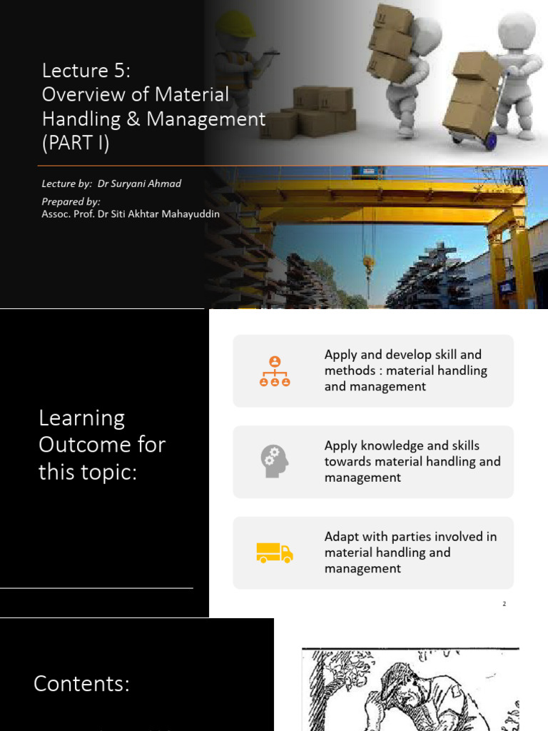 Lecture 5 Overview of Material Handling and Management (Part I) | PDF ...