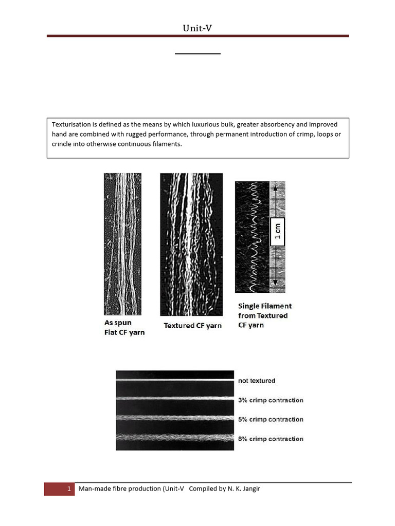 Stuffer Box Texturization Techniques | PDF | Yarn | Fibers