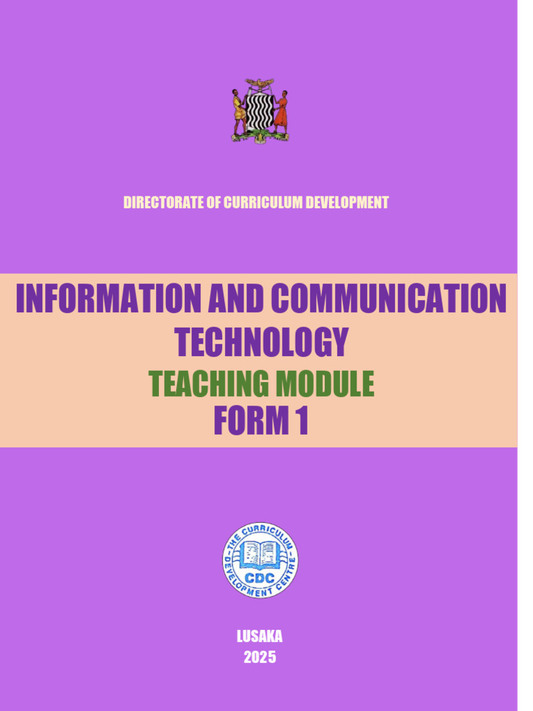 Form 1 ICT Teaching Module Guide | PDF | Computer File | Educational ...
