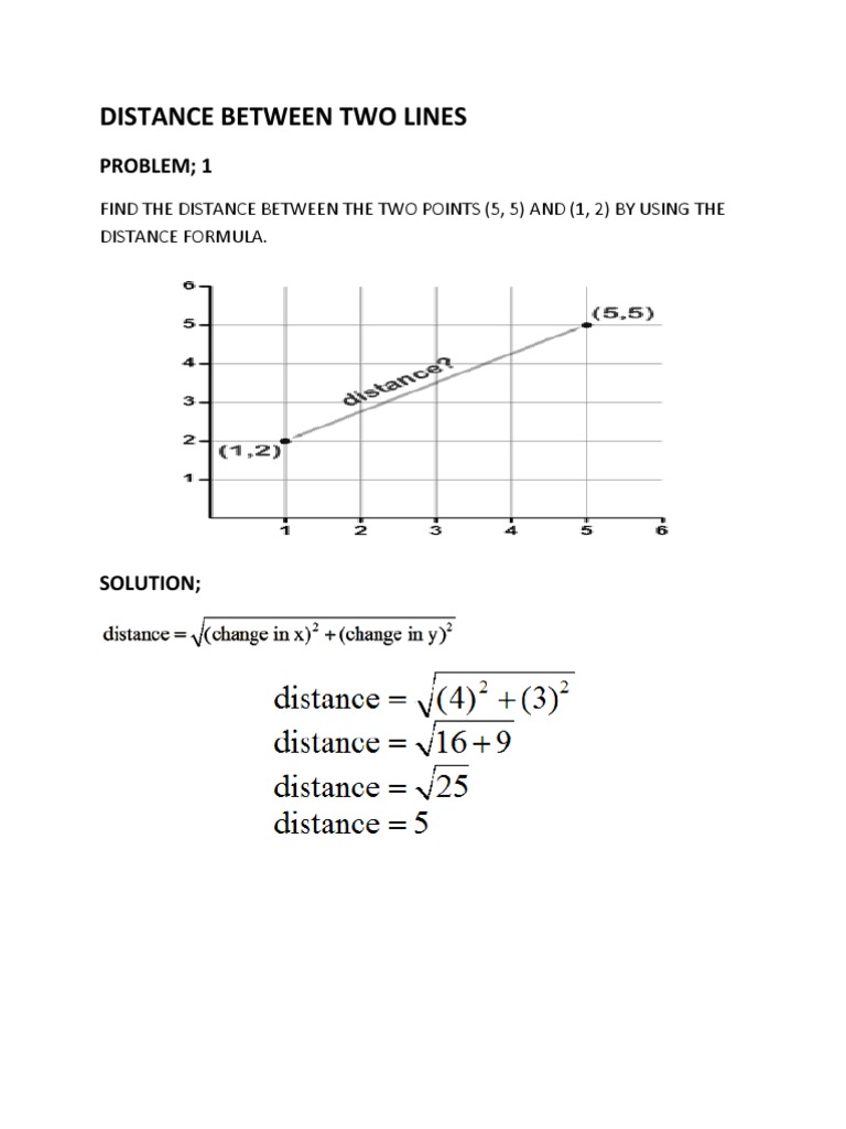 Distance Between Two Lines: Problem 1 | PDF | Teaching Methods & Materials