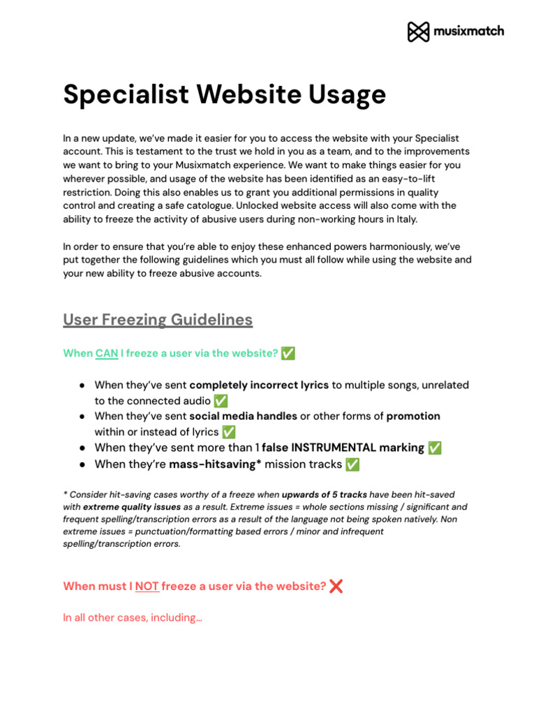 Specialist Account Website Guidelines | PDF | Spamming | Cyberspace