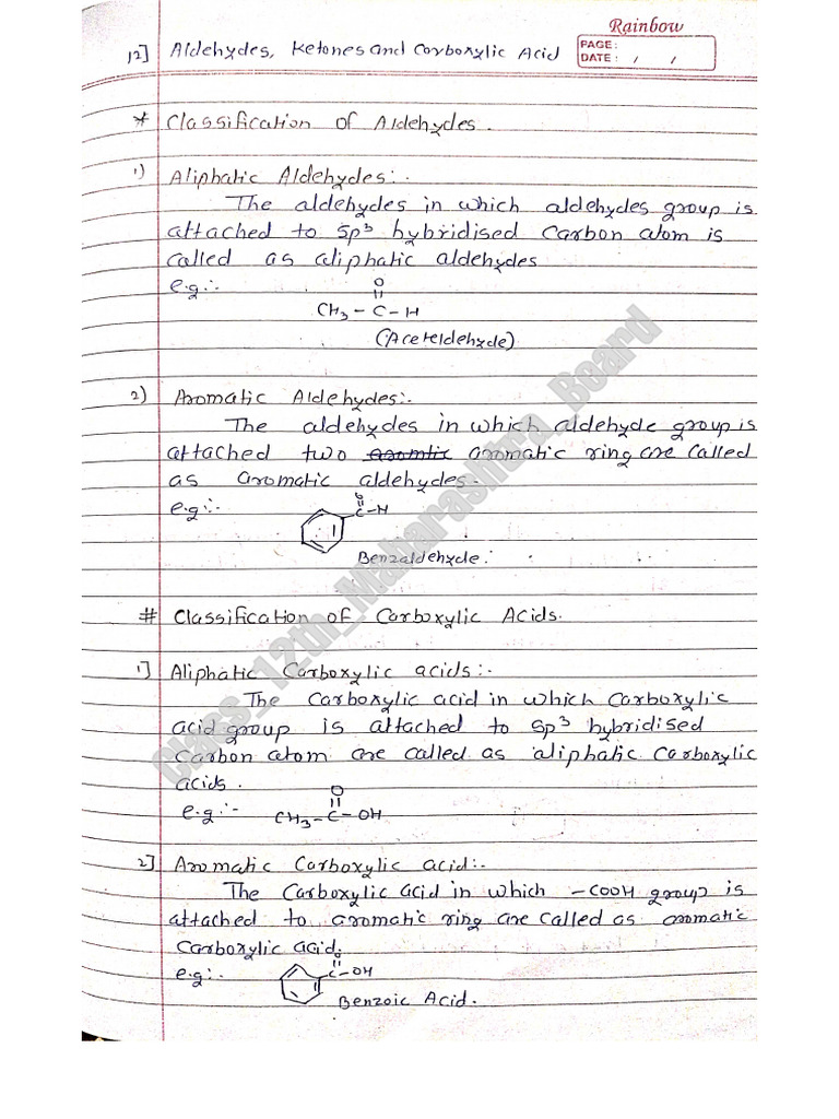 Aldehyde Ketones and carboxylic Acid (1) | PDF | Organic Compounds ...