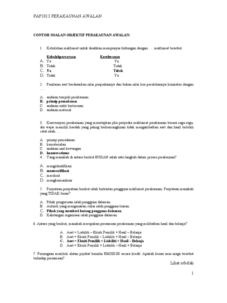 Contoh Soalan Objektif Paf3023 Pdf