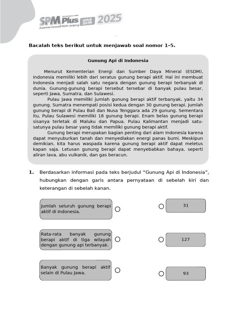 Persebaran Gunung Api Aktif di Indonesia | PDF