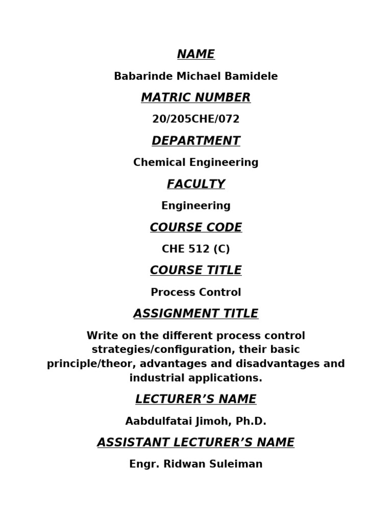 Process Control Strategies | PDF | Control Theory | Applied Mathematics