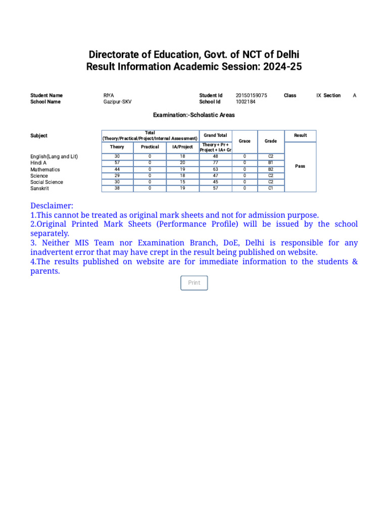 Edustud - Nic.in Result FrmPubliclevelResult 23 24.aspx | PDF