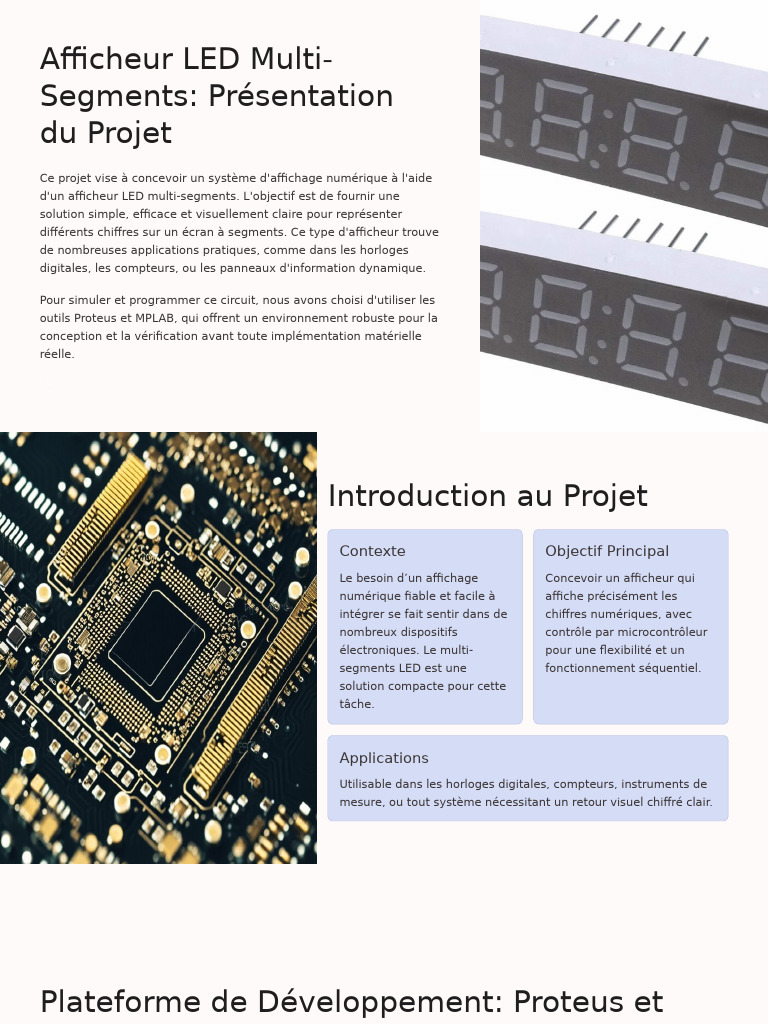 Afficheur LED Multi-Segments: Projet et Développement | PDF ...