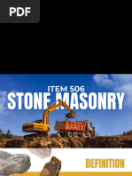 DPWH Stone Masonry Retaining Wall Design | PDF | Masonry | Concrete