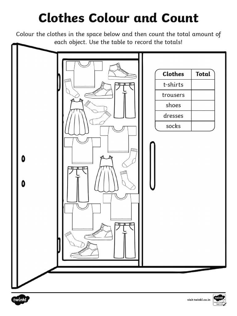 Counting Clothes by Color and Type | PDF