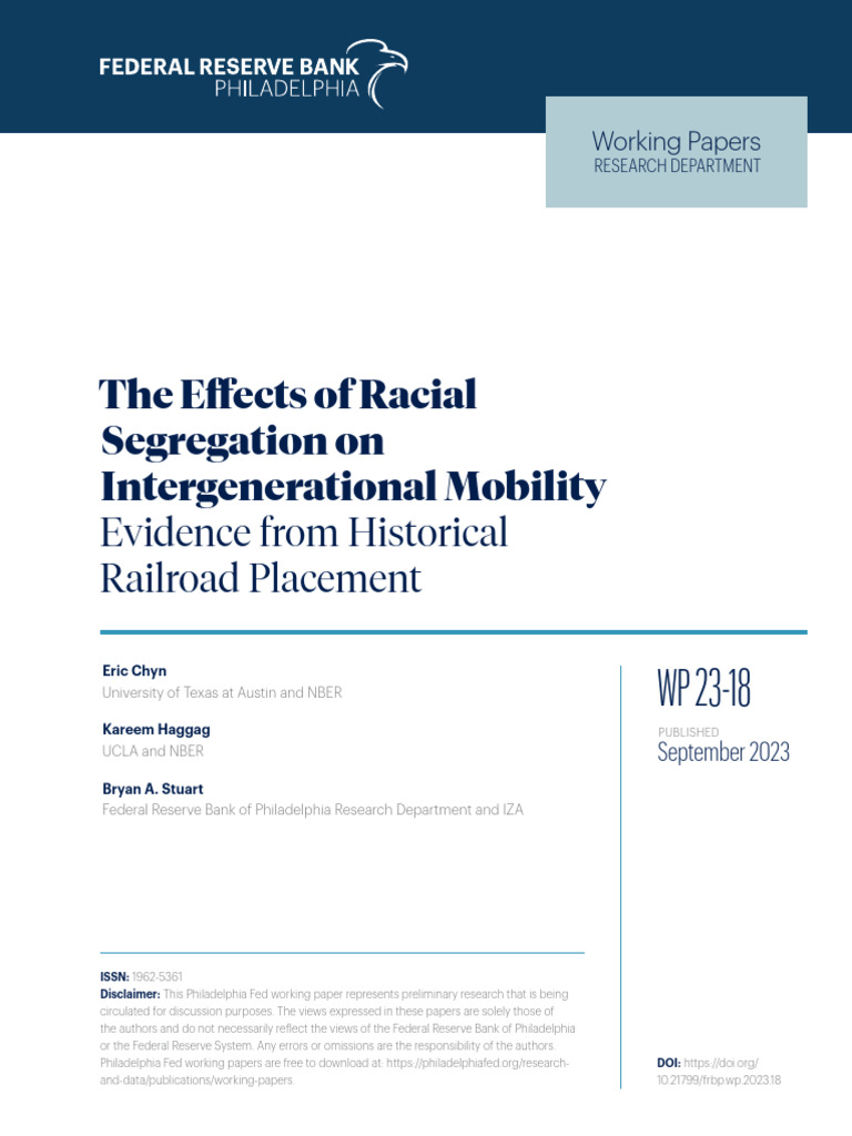 wp23 18 | PDF | Social Mobility | Racial Segregation In The United States