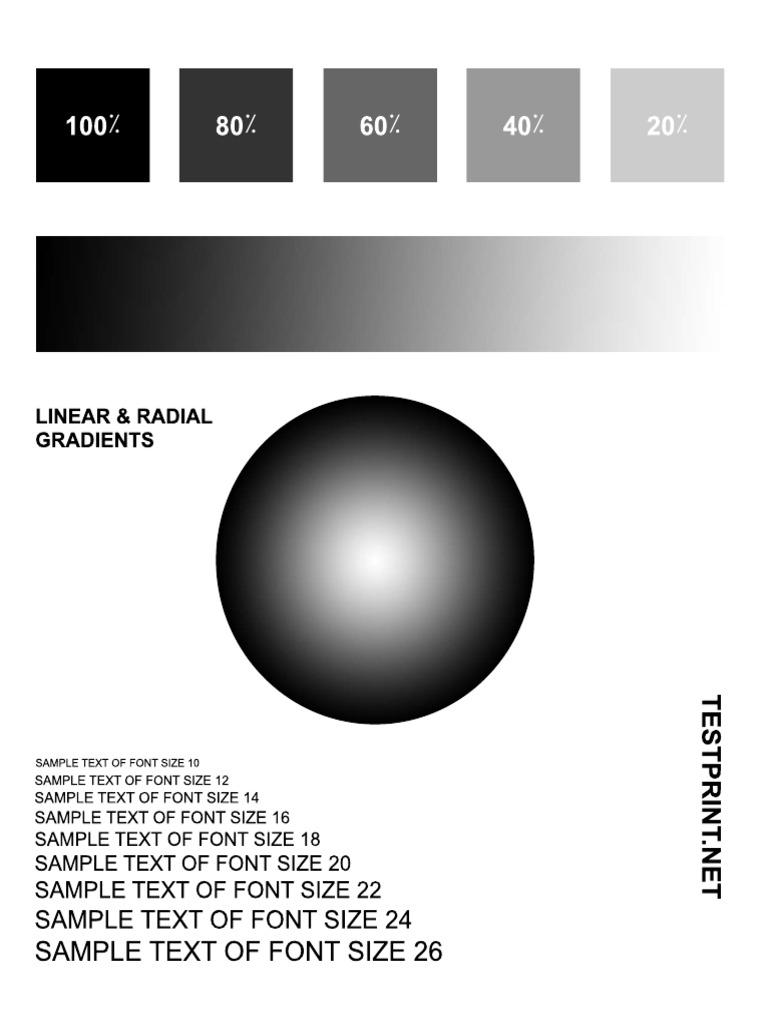 Testprint testpage letter B&W | PDF