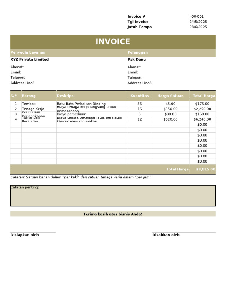 Invoice Template 10 | PDF