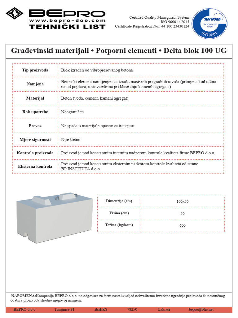 Delta Blok 100UG | PDF