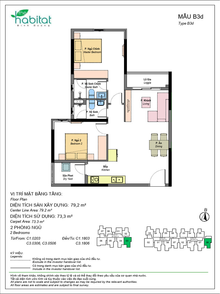 HBTP3 - MARKETING LAYOUT - LAYOUT UNIT - BLOCK C1-03-BLOCK-C3-06-B3d | PDF