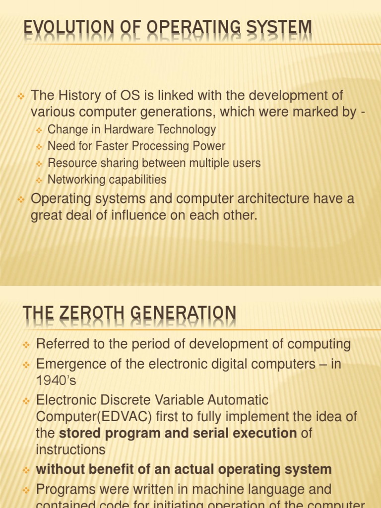 Evolution of Operating Systems from Generations to Android Architecture ...