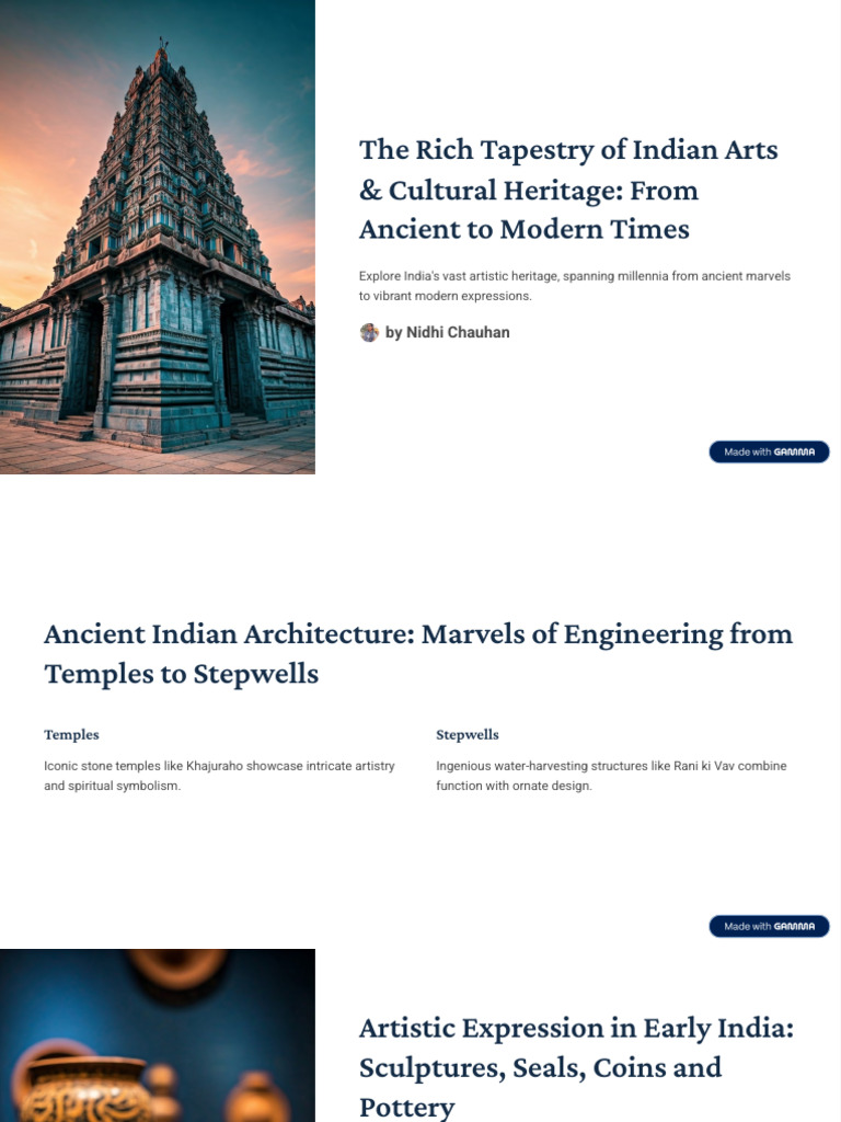 The Rich Tapestry of Indian Arts and Cultural Heritage From Ancient To ...
