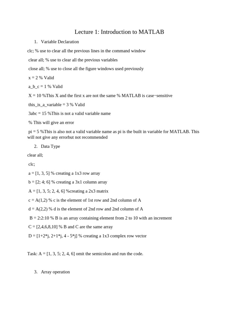 Lecture 1 | PDF