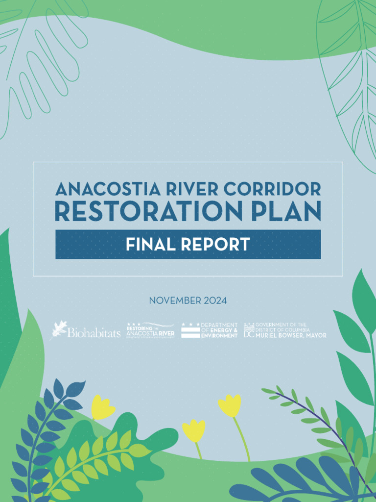Anacostia River Restoration Plan 2024 | PDF | River | Wetland